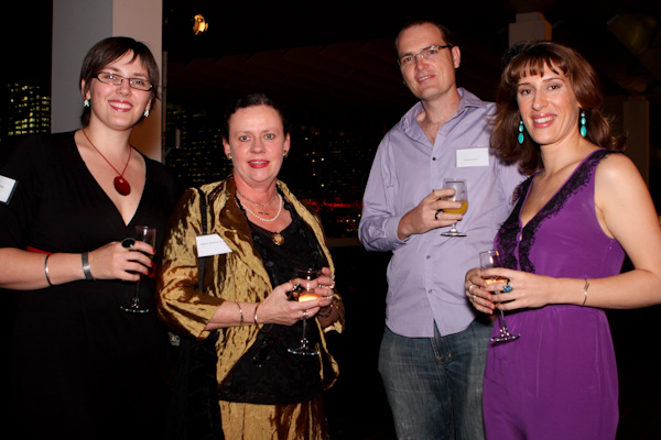 Julie Beveridge (Woman of Many Hats - QWC's Program Coordinator and QWF Director); Robin Sheahan-Bright (Qld Editing Legend); Graham Nunn (Poet, Publisher, Nicest Man in the World); Beth Flatley (QWC GM)
